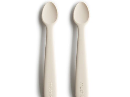 Mushie Kids New Born Silicone Baby Spoon Ivory Online Hot Sale