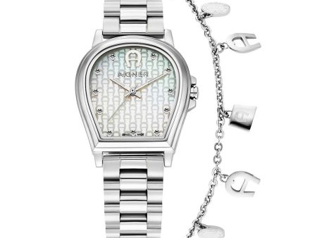 Aigner Alba Ladies White Dial Stainless Steel Silver Watch For Cheap