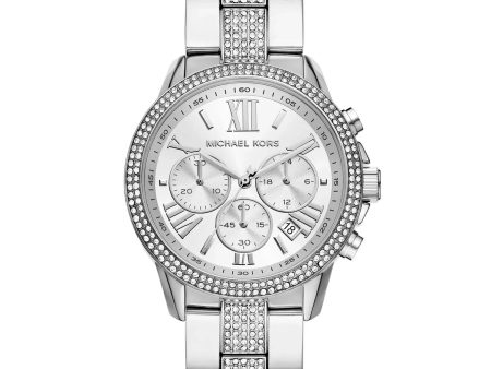 Michael Kors Brynn Ladies Silver-Tone Chronograph Watch For Sale