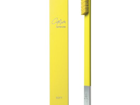 Apriori Sunflower Yellow Silver Slim Toothbrush Cheap