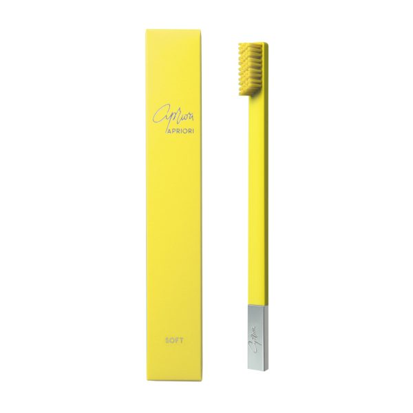 Apriori Sunflower Yellow Silver Slim Toothbrush Cheap