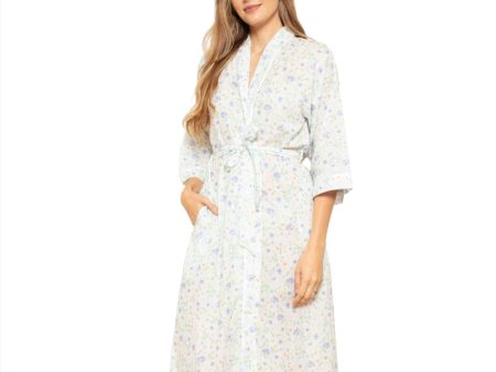 Cottonreal Women s ELVA Super Voile Pansy Flora Kimono Wrapover on Sale