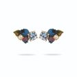 Les Nereides Blueberry and Round Cut Stone Post Earrings For Cheap