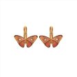 Les Nereides Enameled Butterfly and Stone Sleeper Earrings Fashion