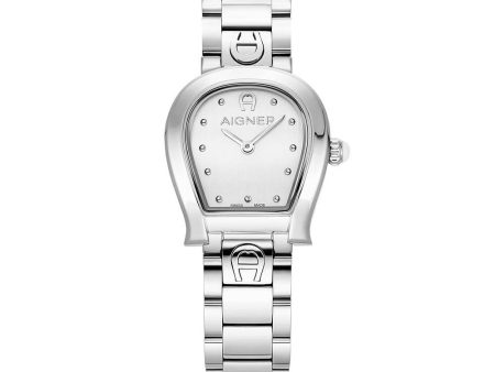 Aigner Ancona Women s White Dial Stainless Steel Silver Watch Cheap