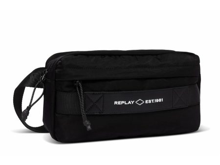 Replay Men s Waist Bag in Nylon with Crinkle Effect Online Hot Sale