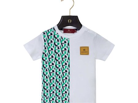 Aigner Kids Baby Boy s White & Green T-Shirt Cheap