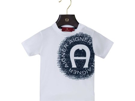 Aigner Kids Baby Boy s Navy & White  T-Shirt Hot on Sale