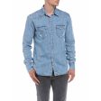 Replay Men s Western Shirt in Denim Hot on Sale