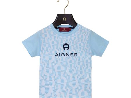 Aigner Kids Baby Boy s Blue T-Shirt For Discount