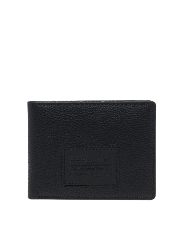 Replay Men s Wallet in Hammered Leather Cheap