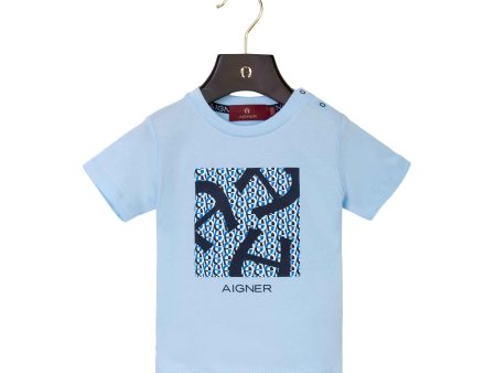 Aigner Kids Baby Boy s Blue T-Shirt For Sale