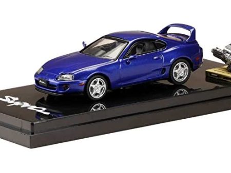 HJ64 1 64 TOYOTA SUPRA RZ [A80] Blue w Engine Display Model HJ641042ABL Online Sale