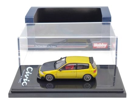 Hobby Japan 1:64 Honda Civic EG6 JDM STYLE Mesh Wheel Yellow Metallic For Sale