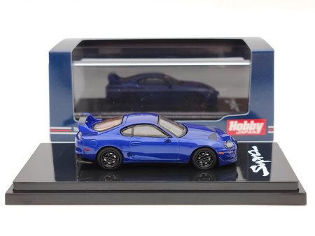 Hobby Japan HJ641042CBL 1 64 TOYOTA SUPRA A80 J.D.M Style Blue Diecast Model Supply